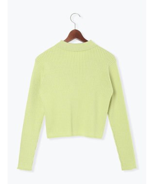 Te chichi ポロカラークロップトカーディガン グリーン