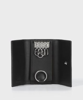 Paul Smith ベジタンストライプトリム キーケース ブラック