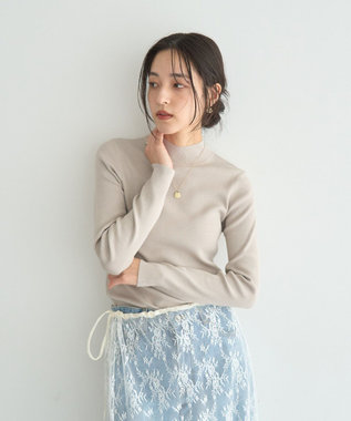 YECCA VECCA ハイネックリブニット