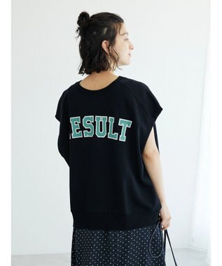 CRAFT STANDARD BOUTIQUE ミニ裏毛　パウダー加工　２ｗａｙクラックＰＴベスト Black