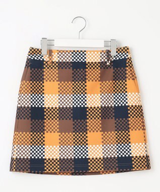 23区GOLF 【WOMEN】チェッカープリント スカート イエロー系3