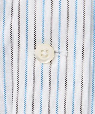 J.PRESS MEN 【PREMIUM PLEATS / 形態安定】ターコイズストライプ 半袖シャツ / B.D. ターコイズブルー系1