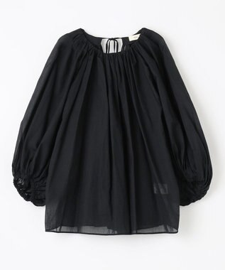 NAVE 【Nave　洗える】ボリュームボイル ブラウス ブラック系