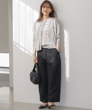 組曲 ライトラメニット アンサンブル グレージュ系