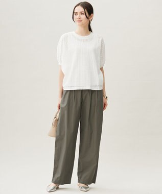 自由区 【カタログ掲載・洗える】オルダージュタイプライター パンツ ダークオリーブ