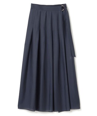 BEIGE， 【洗える】CARINATA / ウエストタックラップスカート Navy