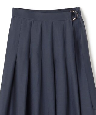 BEIGE， 【洗える】CARINATA / ウエストタックラップスカート Navy
