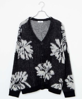 WEGO モヘアライク総柄BIGカーディガン 柄4