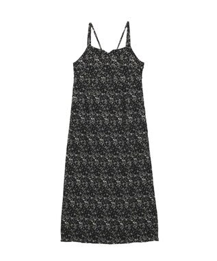 earth music&ecology フラワーバッククロスキャミワンピース Black