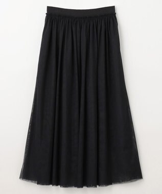 UNFILO L チュールスカート ブラック