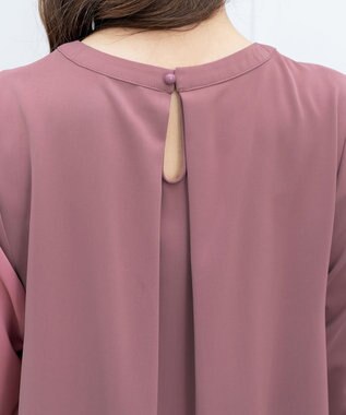 Tiaclasse L 【洗える】花びらスリーブチュニック モーヴピンク