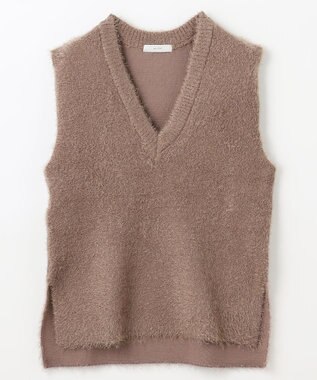 ANY L 【洗濯機可】フェザーニットベスト