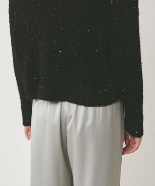 GRACE CONTINENTAL スパンメッシュニットトップ ブラック