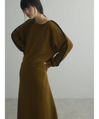 Green Parks armonia．ダンボール配色ワンピース Khaki