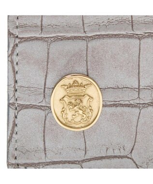 A.D.M.J. 【牛革】クロコ型押しスモールウォレット アルジェント