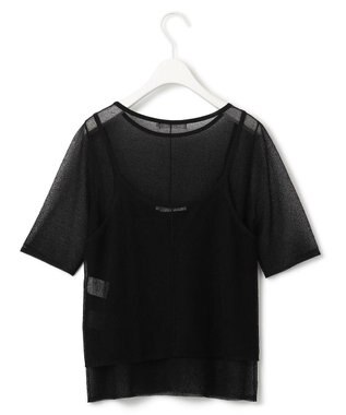 ICB 【洗える】マルチレイヤードハイゲージ ニットプルオーバー ブラック系