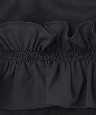 GRACE CONTINENTAL フリルリブカットトップ ブラック