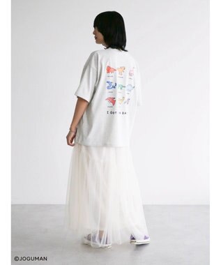 Green Parks ジョグマン／カラフルバックプリントＴシャツ Oatmeal