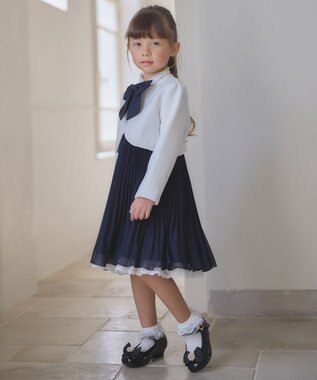 ANY KIDS ノーカラー ボレロ ジャケット ホワイト