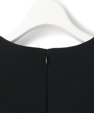 23区 【洗える】トリアセダブルジョーゼット ワンピース ブラック系