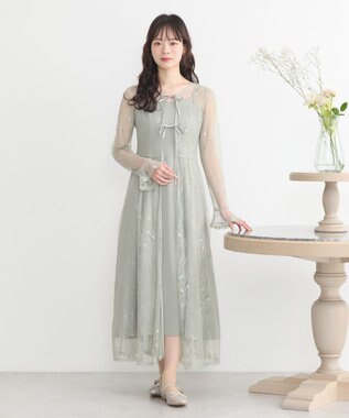 earth music&ecology SET2点レースワンピース＋キャミワンピース ミント