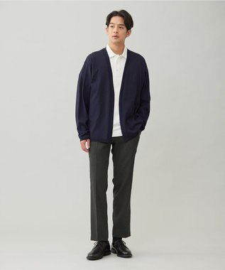 UNFILO MENS 【OCEANS 雑誌・web・YouTube 掲載】WOOL TOUCH 機能美パンツ スリム【東レ開発のウール見え高機能素材】 チャコール