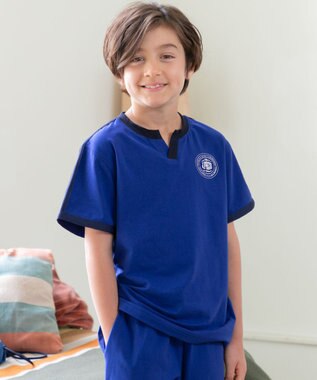 J.PRESS KIDS 【S-Lサイズ】ナップザック付き ルームウェア 上下セット ブルー系