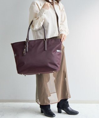 ACE BAGS & LUGGAGE Jewelna Rose グレタ ナイロントートバッグ 大 16181 ジュエルナローズ ココアブラウン