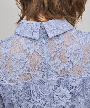 GRACE CONTINENTAL コードレースプリーツワンピース ブルー