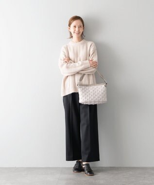 MIYABIYA 【撥水加工】La quoh with kirakaracho 南蛮七宝エンボスボンディング ショルダー 月白(グレージュ)