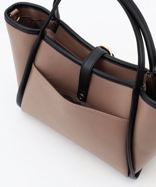 ANY SIS 【2WAY】ベルトベーシック トートバッグ モカ×ブラック