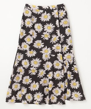 GRACE CONTINENTAL マーガレットフラワープリントスカート ブラック