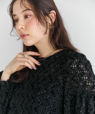 #Newans 【洗える】フィラッフィギャザースリーブブラウス ブラック