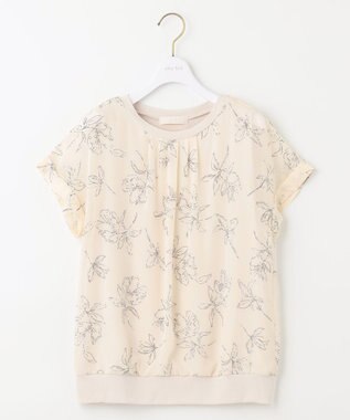 ANY SIS シフォンかぶせ ブラウス アイボリー系