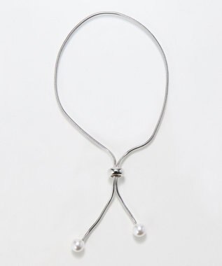 Phoebe スリムチェーンパールスライドブレスレット　シルバー シルバー