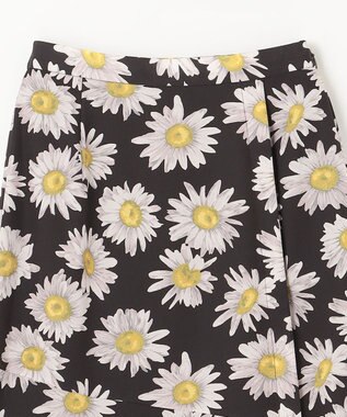 GRACE CONTINENTAL マーガレットフラワープリントスカート ブラック