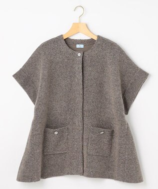 組曲 【WEB限定】プレーティングニットアウタージレ ブラウン系