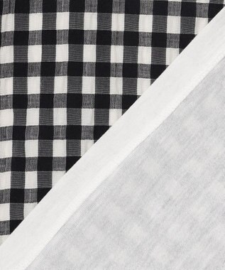 J.PRESS LADIES 【一枚で着映え】シアーギンガム クルーネック カットソー モノトーン系3