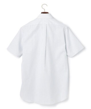 J.PRESS MEN 【PREMIUM PLEATS / 形態安定】ターコイズストライプ 半袖シャツ / B.D. ターコイズブルー系1