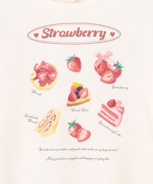 ANY KIDS 【Strawberry Collection】アートプリント 長袖Tシャツ エクリュ