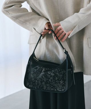 TOPKAPI 【TREASURE TOPKAPI】プリント 巾着バッグ付き メッシュ ワンハンドルバッグ