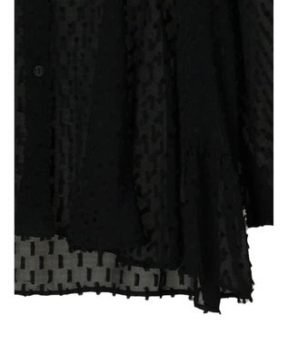 Green Parks アシメティアードブラウス Black