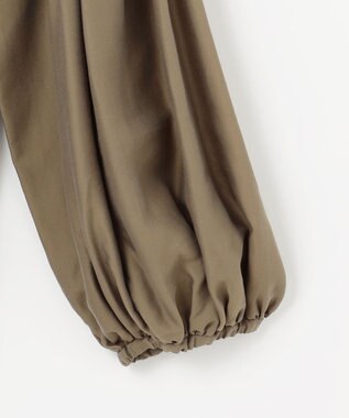 自由区 S 【洗える】キュプラコットンツイルプルオーバー ブラウス モカ