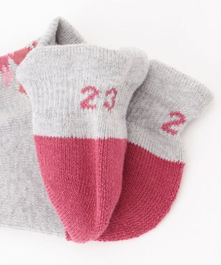 23区GOLF 【WOMEN】花モチーフアンクルソックス ライトグレー系