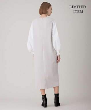 ICB L 【WEB限定・洗える】ストレッチポンチ ドッキングワンピース トープ系