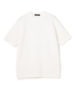 JOSEPH HOMME ドライコットンリンクス　半袖クルーネックニット ホワイト系