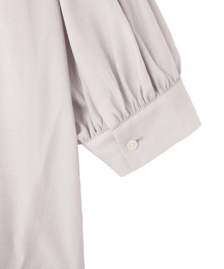 Green Parks 接触冷感シルキータッチローンオープンカラーシャツ Gray Beige