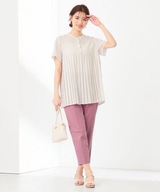 ANY SIS 【UVケア・接触冷感・撥水】クールタッチミラクルガード テーパード パンツ モーヴピンク