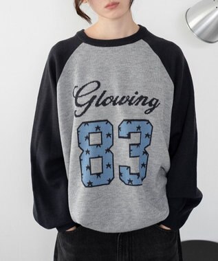 WEGO 【洗える】グラフィックニットBIGプルオーバー 柄11