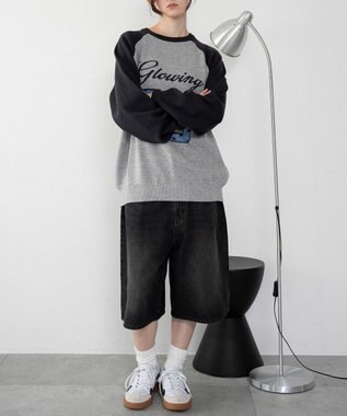 WEGO 【洗える】グラフィックニットBIGプルオーバー 柄11